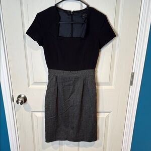 Max and Cleo Black and Gray Short Sleeve Dress